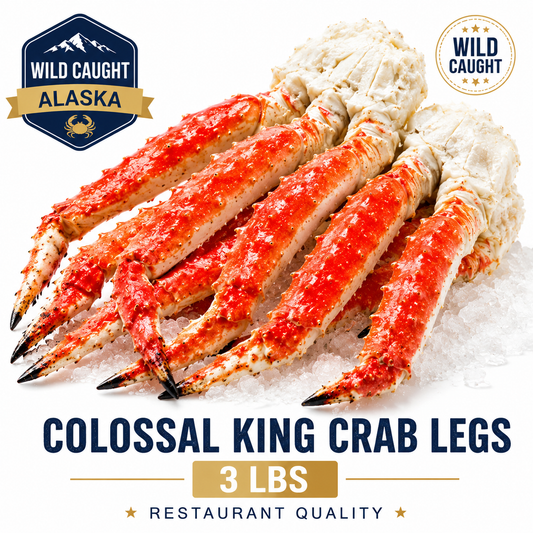 🦀 America's Favorite Alaskan King Crab Legs – Sweet, Meaty & Restaurant Quality