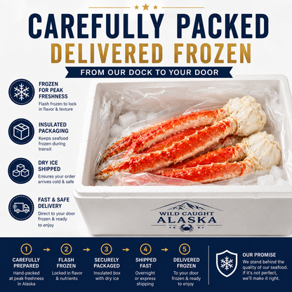 🦀 America's Favorite Alaskan King Crab Legs – Sweet, Meaty & Restaurant Quality