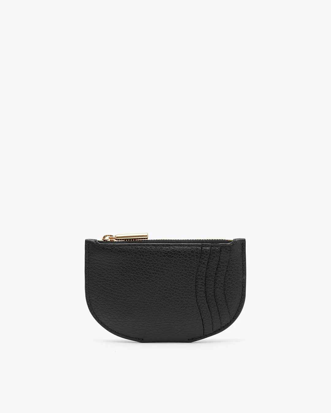 Semicircular Leather Zip Coin Purse Cardholder