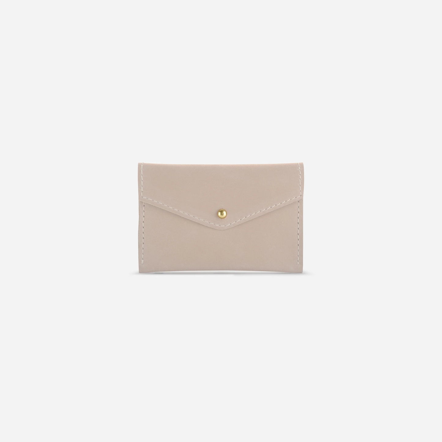 Full-Grain Leather Snap Closure Mini Bifold Card Wallet