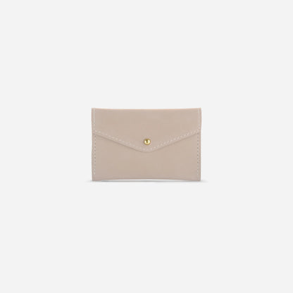 Full-Grain Leather Snap Closure Mini Bifold Card Wallet