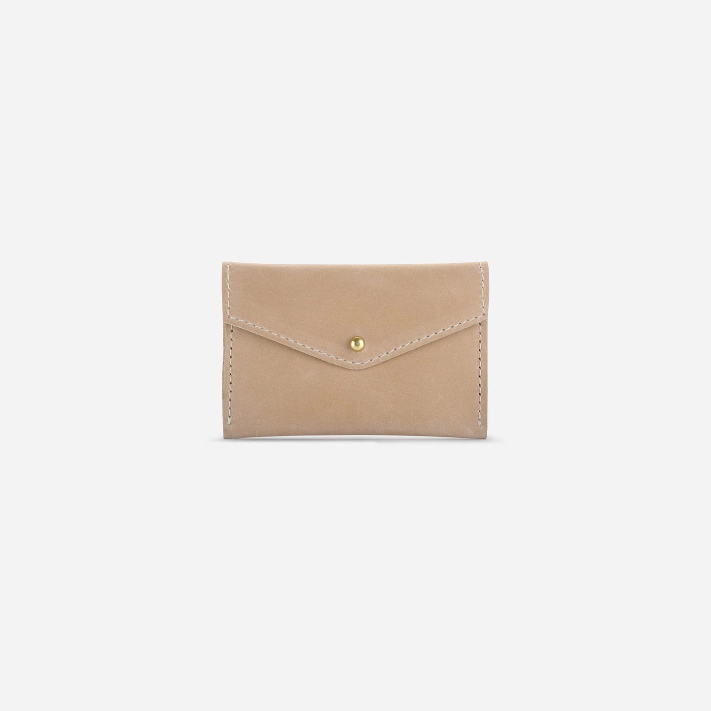 Full-Grain Leather Snap Closure Mini Bifold Card Wallet