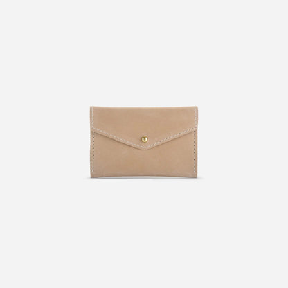 Full-Grain Leather Snap Closure Mini Bifold Card Wallet